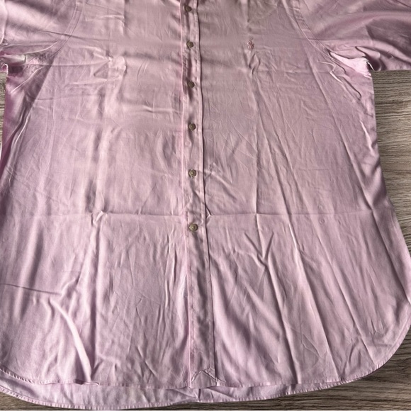 ⚜️Ralph Lauren Pink Long Sleeve Button-Up Shirt w/ 🩷 Pink Pony Logo - Picture 5 of 10
